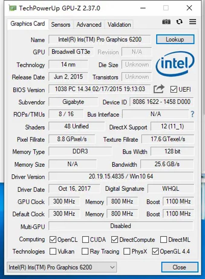 intel iris pro graphics