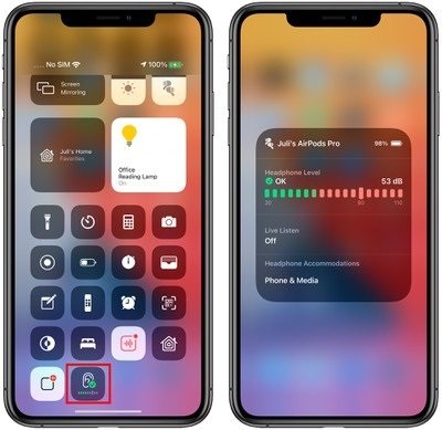 airpods db level